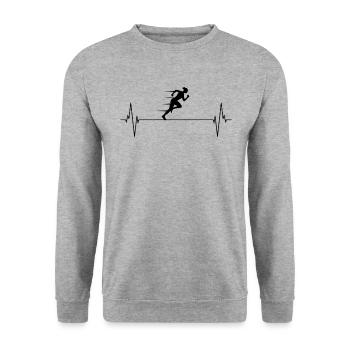 Heartbeat Sprinter - Pure Passion - Unisex Sweatshirt - salt & pepper - Front - Alina (178cm) & Michal (187cm)