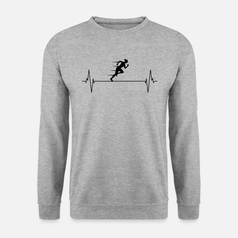 Herzschlag Sprinterin - Pure Passion - Unisex Pullover - Weißgrau meliert