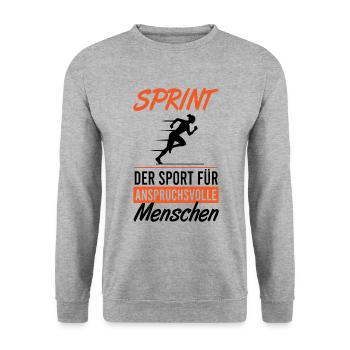 Elite Sprint – Sport with high standards - Unisex Sweatshirt - salt & pepper - Front - Alina (178cm) & Michal (187cm)