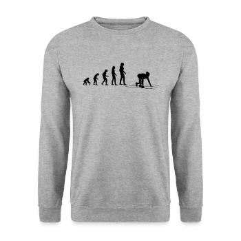 Sprint Start - Gift - Unisex Sweatshirt - salt & pepper - Front - Alina (178cm) & Michal (187cm)