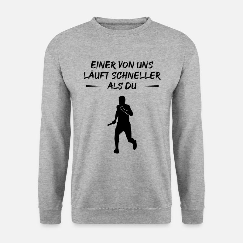 Schneller Läufer Herausforderung - Unisex Pullover - Weißgrau meliert