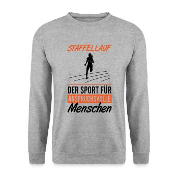 Elite Run - Le sport exigeant - Sweat-shirt Unisexe - gris chiné - Devant - Alina (178cm) & Michal (187cm)