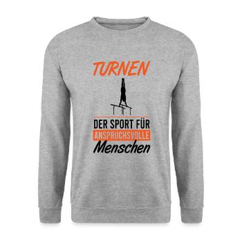 Sophisticated elegance in gymnastics - Unisex Sweatshirt - salt & pepper - Front - Alina (178cm) & Michal (187cm)