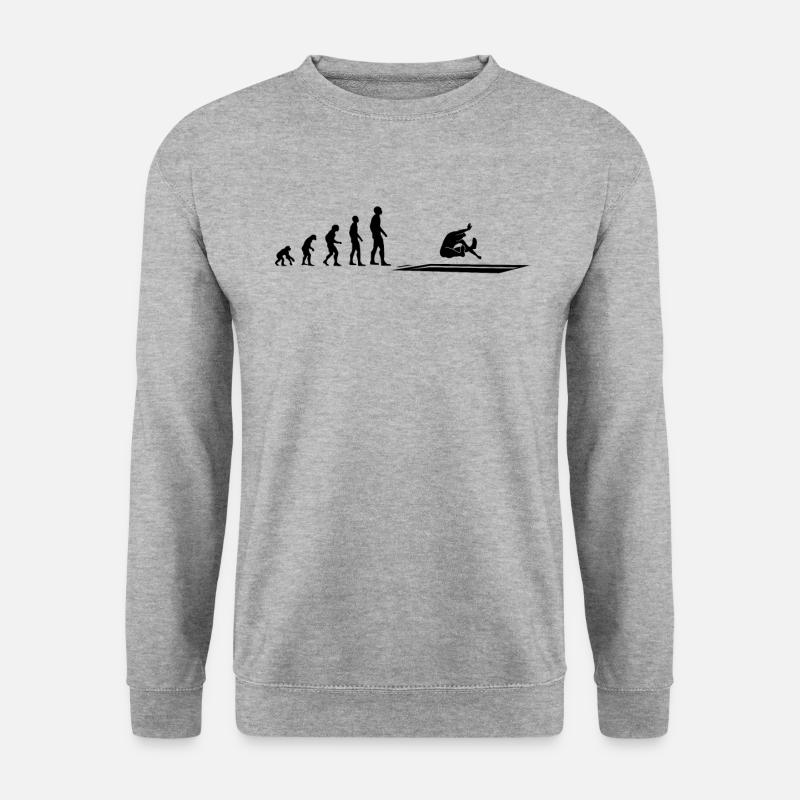 Evolution Long Jump Athlete - Gift - Unisex Sweatshirt - salt & pepper