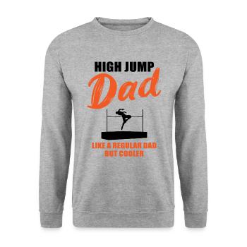 High Jump Dad – More Than Just Dad - Unisex Sweatshirt - salt & pepper - Front - Alina (178cm) & Michal (187cm)
