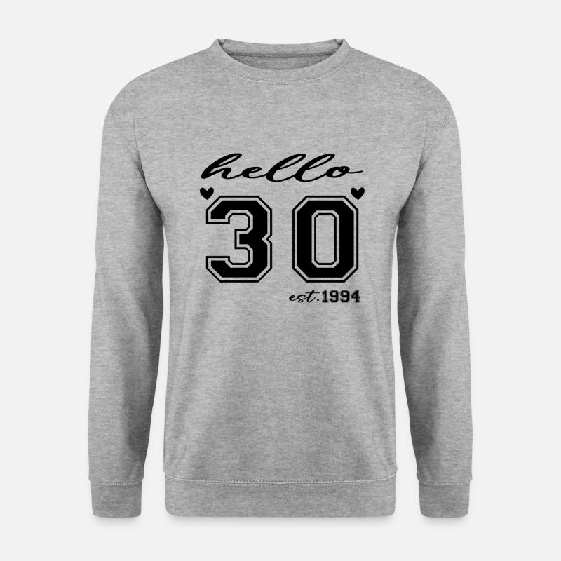 Hallo 30 est 1994 - Unisex Pullover - Weißgrau meliert