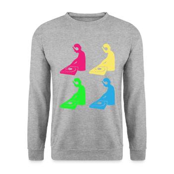 Color Mix Masters - Cadeau pour les DJ colorés - Sweat-shirt Unisexe - gris chiné - Devant - Alina (178cm) & Michal (187cm)