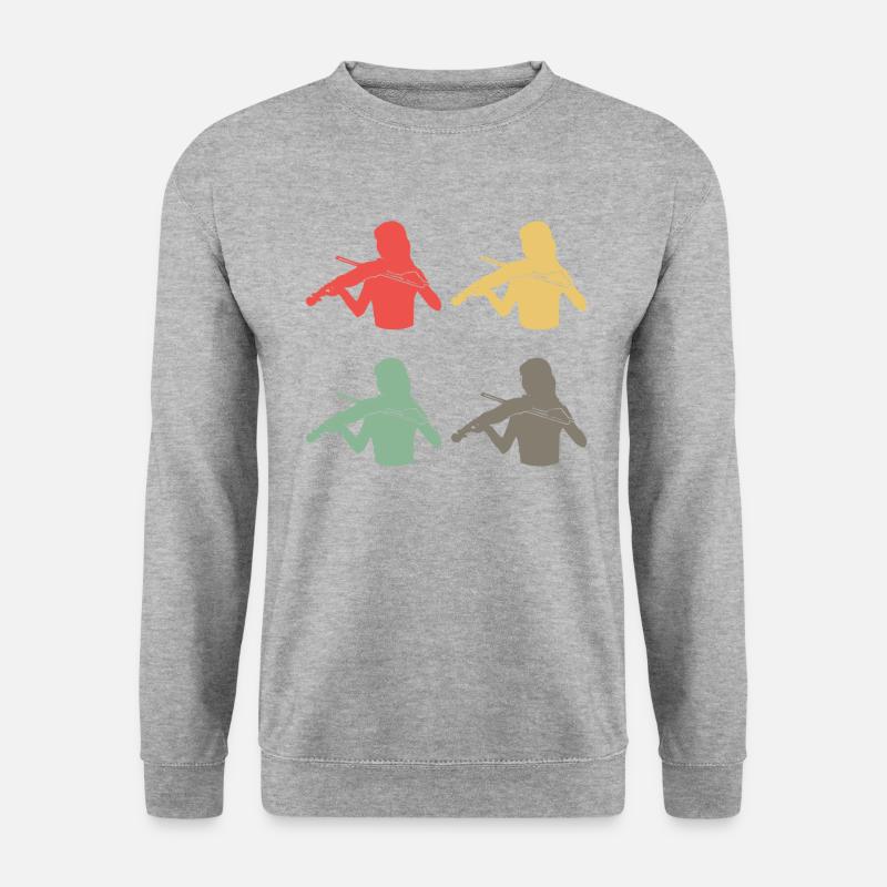 Bunte Geigerinnen Ensemble Harmonie - Unisex Pullover - Weißgrau meliert