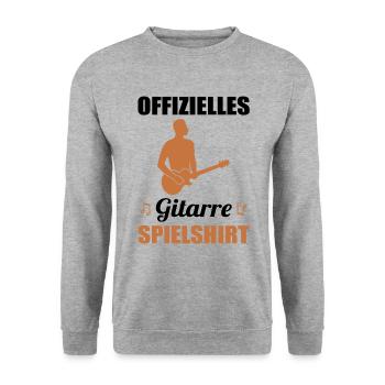 Chemise cadeau officielle du jeu de guitariste - Sweat-shirt Unisexe - gris chiné - Devant - Alina (178cm) & Michal (187cm)