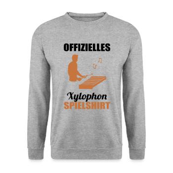 Xylophone Virtuoso Official Game Shirt - Unisex Sweatshirt - salt & pepper - Front - Alina (178cm) & Michal (187cm)