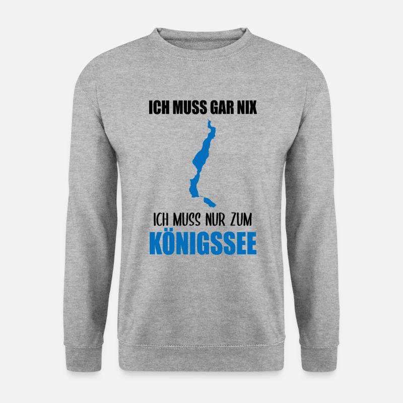 Königssee-Pflicht - Sonst nichts! - Unisex Pullover - Weißgrau meliert
