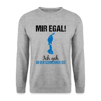 Lake Schwerin is calling - Unisex Sweatshirt - salt & pepper - Front - Alina (178cm) & Michal (187cm)