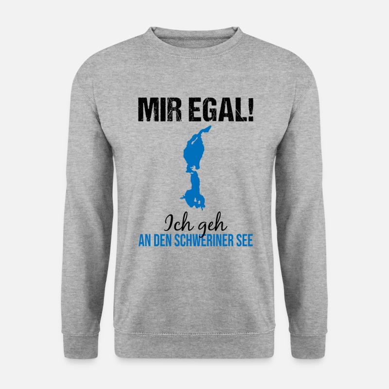 Schweriner See ruft - Unisex Pullover - Weißgrau meliert