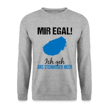 Peu importe que je vais Steinhuder Meer - cadeau - Sweat-shirt Unisexe - gris chiné - Devant - Alina (178cm) & Michal (187cm)