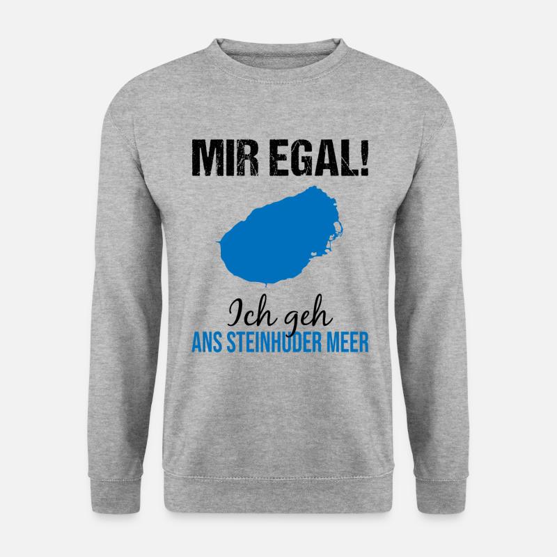 Egal Ich Geh Steinhuder Meer - Geschenk - Unisex Pullover - Weißgrau meliert