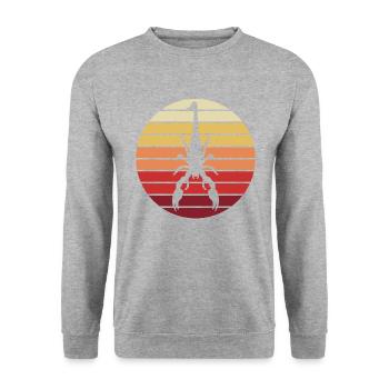 Scorpion mysticisme astrologie zodiaque cadeau - Sweat-shirt Unisexe - gris chiné - Devant - Alina (178cm) & Michal (187cm)