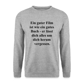 Cinema Vibes - Unisex Sweatshirt - salt & pepper - Front - Alina (178cm) & Michal (187cm)