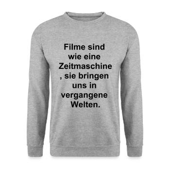 Movie-Magic - Unisex Pullover - Weißgrau meliert - Vorne - Alina (178cm) & Michal (187cm)