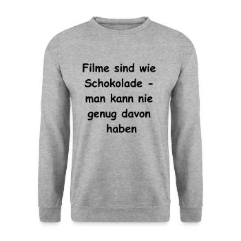 Movie Madness Geschenk - Unisex Pullover - Weißgrau meliert - Vorne - Alina (178cm) & Michal (187cm)