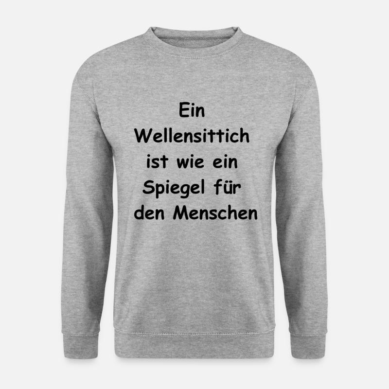 Cadeau de perruche - Sweat-shirt Unisexe - gris chiné