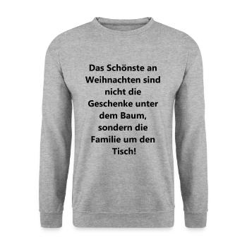 Cadeau de famille pour la fête de l’amour - Sweat-shirt Unisexe - gris chiné - Devant - Alina (178cm) & Michal (187cm)