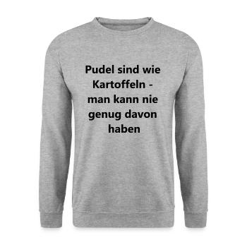 Caniche maman cadeau - Sweat-shirt Unisexe - gris chiné - Devant - Alina (178cm) & Michal (187cm)