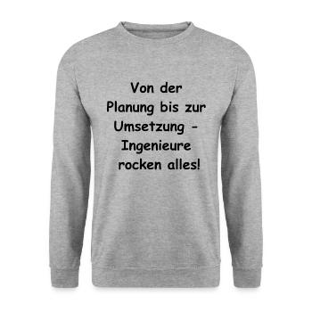 J’adore mon ingénieur - Sweat-shirt Unisexe - gris chiné - Devant - Alina (178cm) & Michal (187cm)