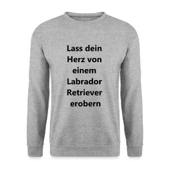 Proof of love for dog lovers - Unisex Sweatshirt - salt & pepper - Front - Alina (178cm) & Michal (187cm)