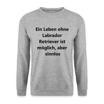 Für immer in meinem Herzen - Geschenkidee - Unisex Pullover - Weißgrau meliert - Vorne - Alina (178cm) & Michal (187cm)