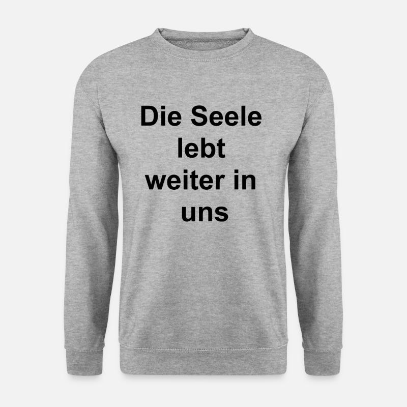 Lebendige Erinnerung Geschenk - Unisex Pullover - Weißgrau meliert