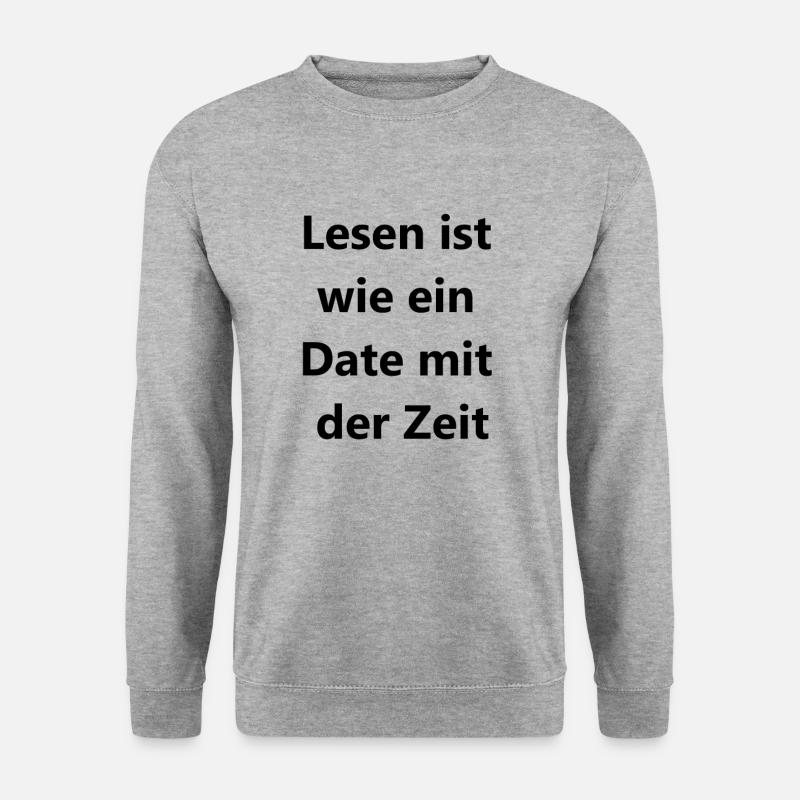 Leseabend Geschenk - Unisex Pullover - Weißgrau meliert