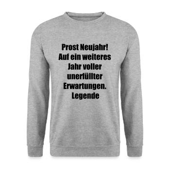 Cadeau de la Saint-Sylvestre - Sweat-shirt Unisexe - gris chiné - Devant - Alina (178cm) & Michal (187cm)