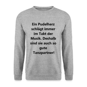 Cadeau caniche dansant - Sweat-shirt Unisexe - gris chiné - Devant - Alina (178cm) & Michal (187cm)