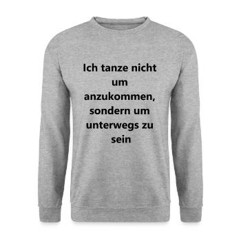 Das besondere Geschenk für Tänzer - Unisex Pullover - Weißgrau meliert - Vorne - Alina (178cm) & Michal (187cm)