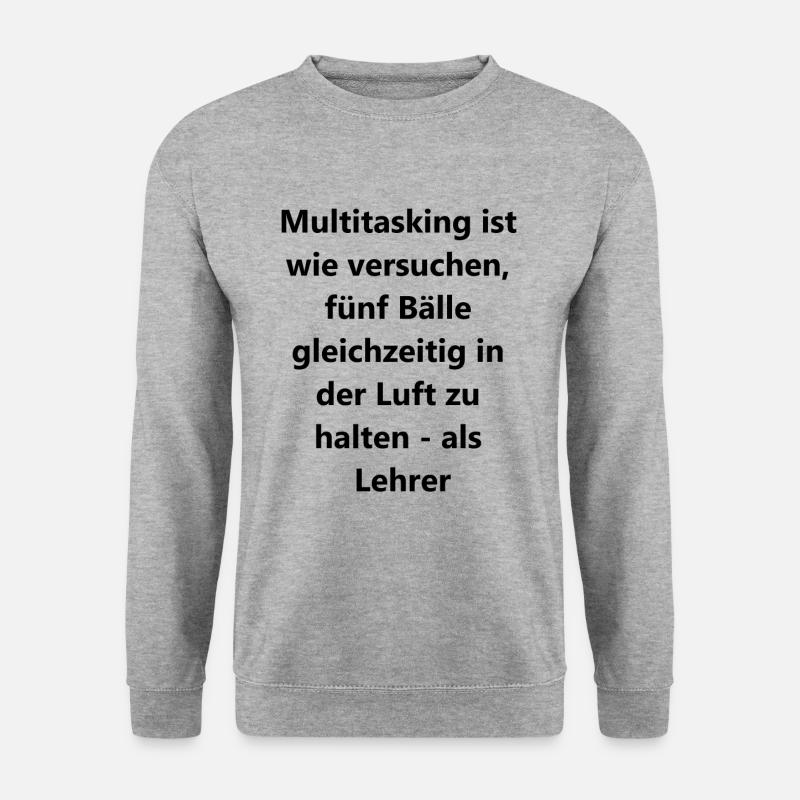 Lehrergeschenk - Unisex Pullover - Weißgrau meliert