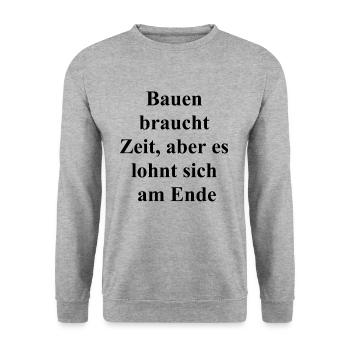 Cadeau pour les travailleurs de la construction - Sweat-shirt Unisexe - gris chiné - Devant - Alina (178cm) & Michal (187cm)