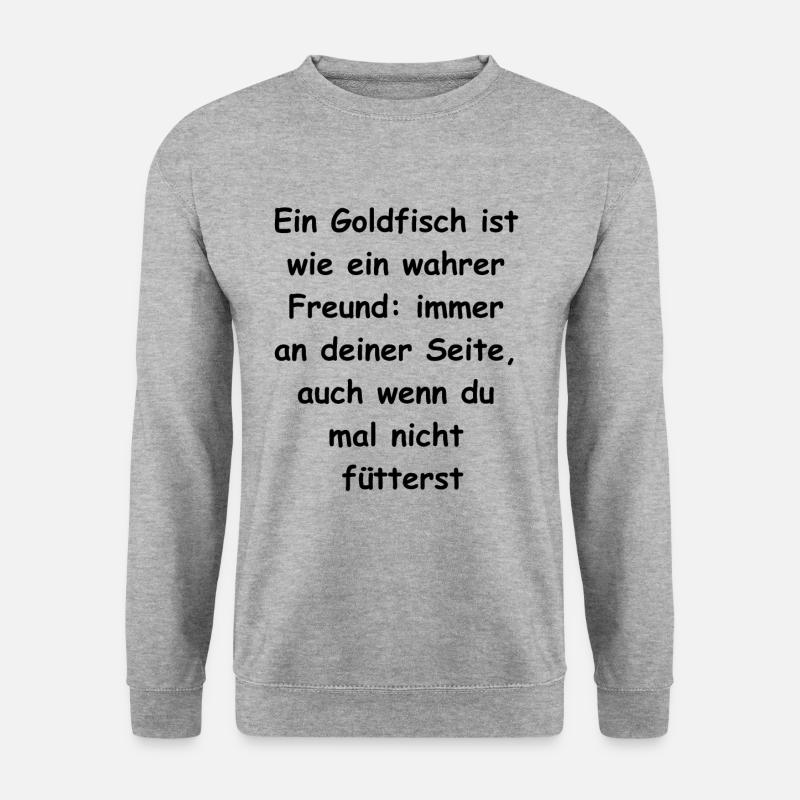 Fischiges Geschenk - Unisex Pullover - Weißgrau meliert