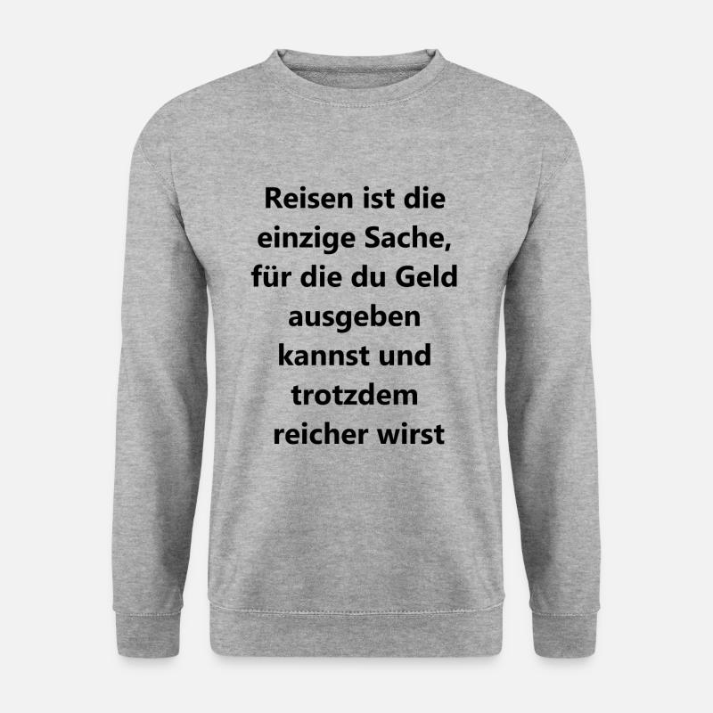 Reisegutschein - Unisex Pullover - Weißgrau meliert