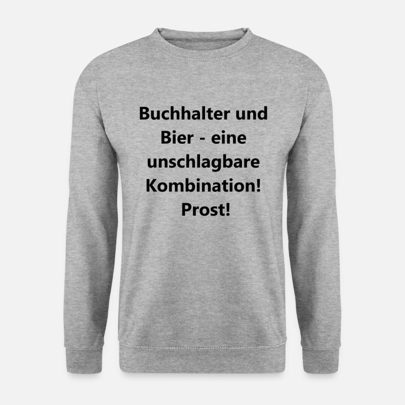 "Buchhaltungs-Champion" Geschenk - Unisex Pullover - Weißgrau meliert