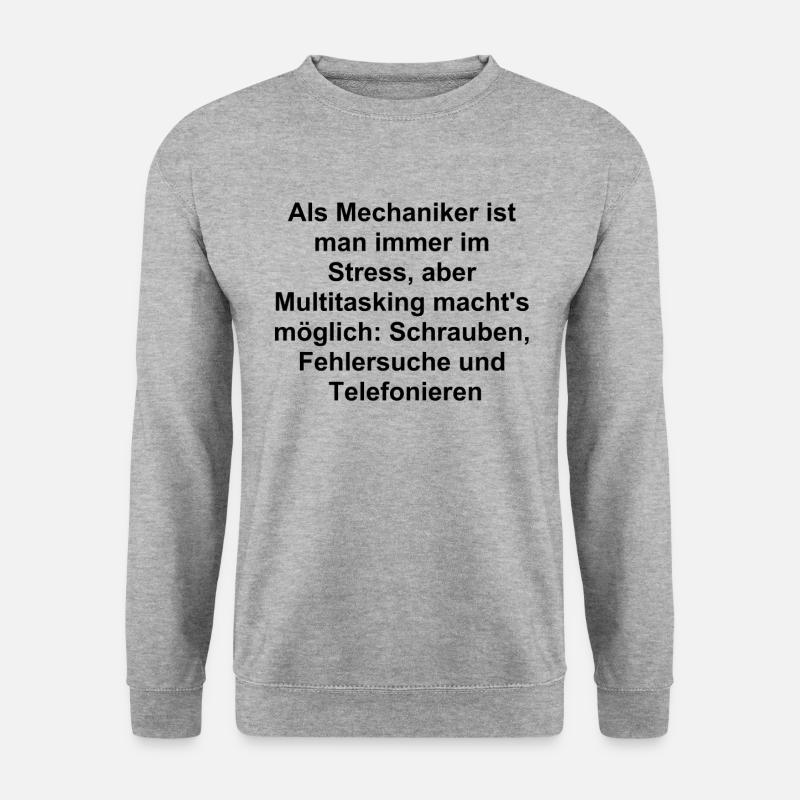 Multitasking Mechanic Gift - Unisex Sweatshirt - salt & pepper