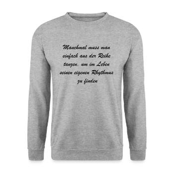 Personalized Dance Gift - Unisex Sweatshirt - salt & pepper - Front - Alina (178cm) & Michal (187cm)