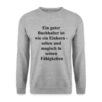 La légende parmi les comptables - Sweat-shirt Unisexe - gris chiné - Devant - Alina (178cm) & Michal (187cm)