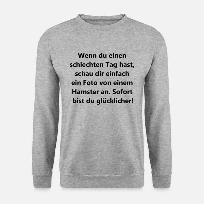 Lucky charm hamster gift - Unisex Sweatshirt - salt & pepper