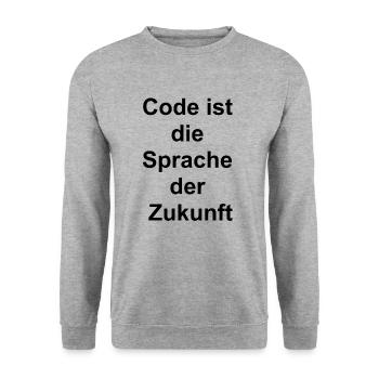 Informatiker Geschenk - Unisex Pullover - Weißgrau meliert - Vorne - Alina (178cm) & Michal (187cm)