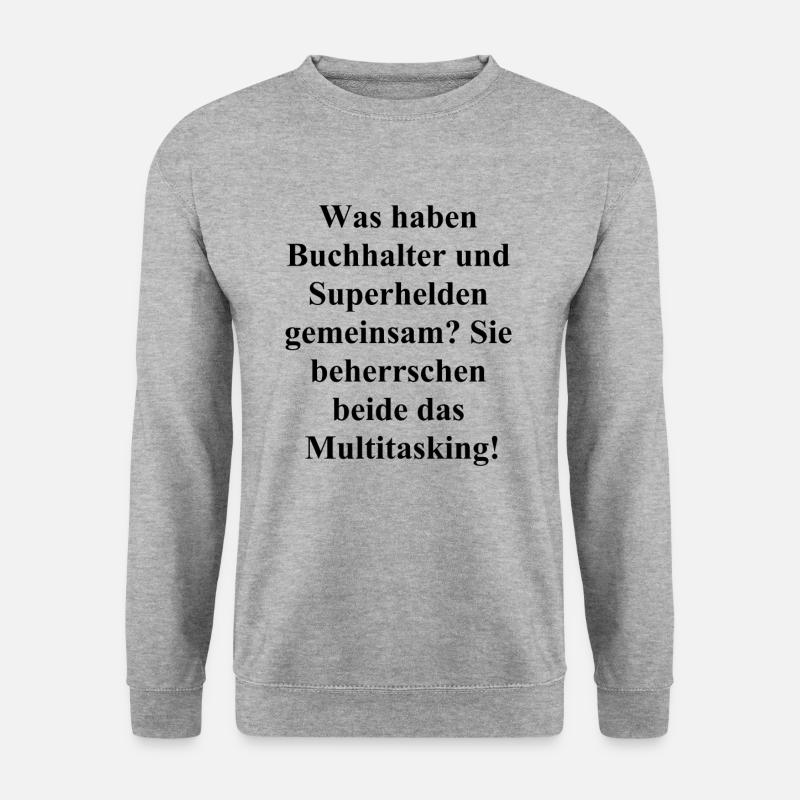 Geschenk für Buchhalter - Unisex Pullover - Weißgrau meliert