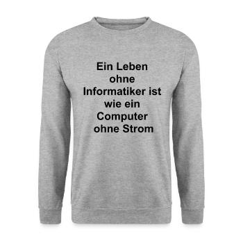 Gift for Nerds - Unisex Sweatshirt - salt & pepper - Front - Alina (178cm) & Michal (187cm)