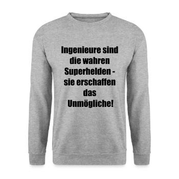 The perfect gift for an engineer - Unisex Sweatshirt - salt & pepper - Front - Alina (178cm) & Michal (187cm)