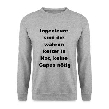 Gift for Engineers - Unisex Sweatshirt - salt & pepper - Front - Alina (178cm) & Michal (187cm)