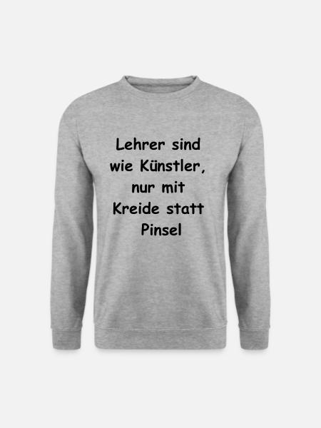 Lehrer-Leidenschaft Geschenk - Unisex Pullover - Weißgrau meliert