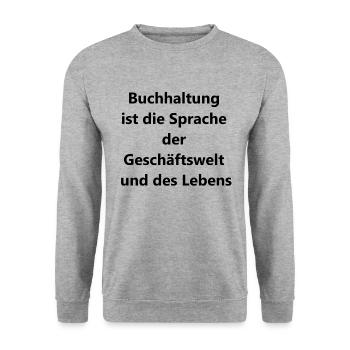 Cadeau comptable personnalisé - Sweat-shirt Unisexe - gris chiné - Devant - Alina (178cm) & Michal (187cm)